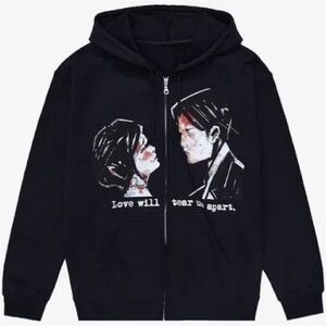 NEW MCR My Chemical Romance Concert Black Graphic Hoodie L